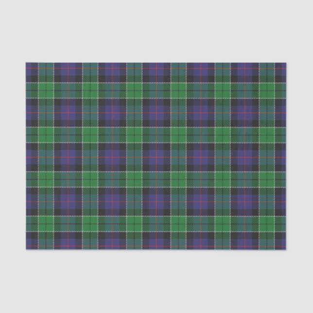 Scottish Gifts Clan Leslie Hunting Tartan Tissue Paper (Front)