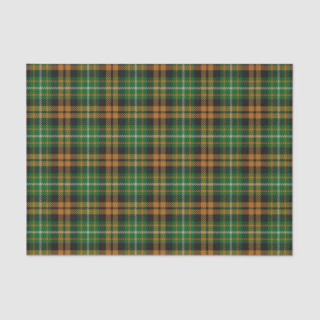 Scottish Gifts Clan Ramsay Orange Black Tartan Tissue Paper (Front)