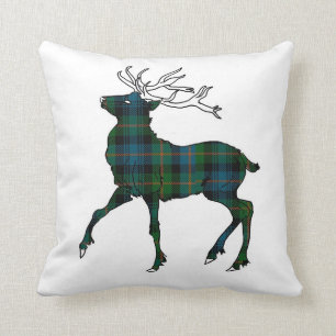 Scottish (Glenalmond) Tartan Stag Throw Cushion