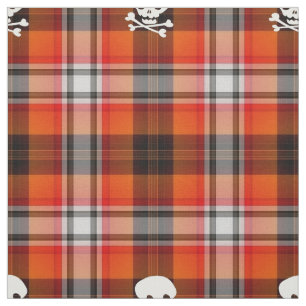 Scottish goth plaid print fabric