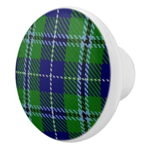 Scottish Grandeur Clan Douglas Tartan Plaid Ceramic Knob