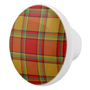 Scottish Grandeur Clan Scrymgeour Tartan Plaid Ceramic Knob