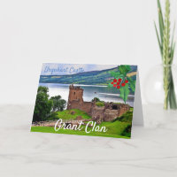 Scottish Grant Clan Urquhart Castle Christmas Card