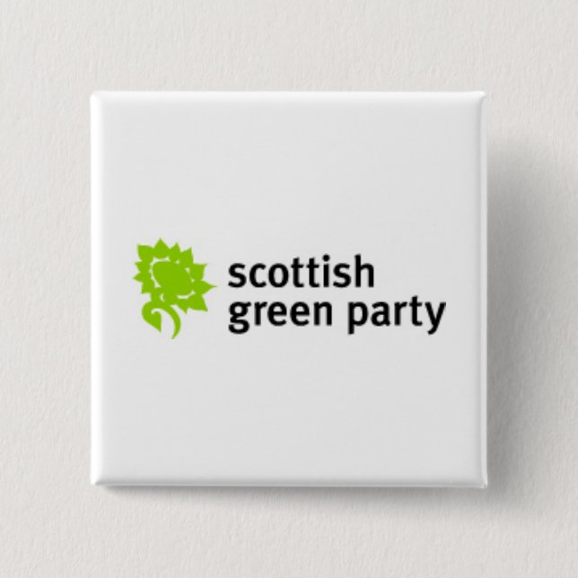 Scottish Green Party Logo 15 Cm Square Badge (Front)