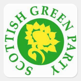 Scottish Green Party Old Logo Square Sticker
