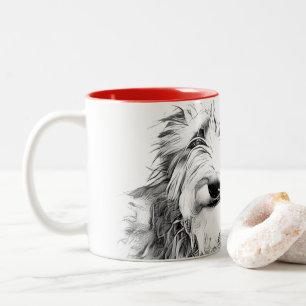 Scottish greyman couple Two-Tone coffee mug