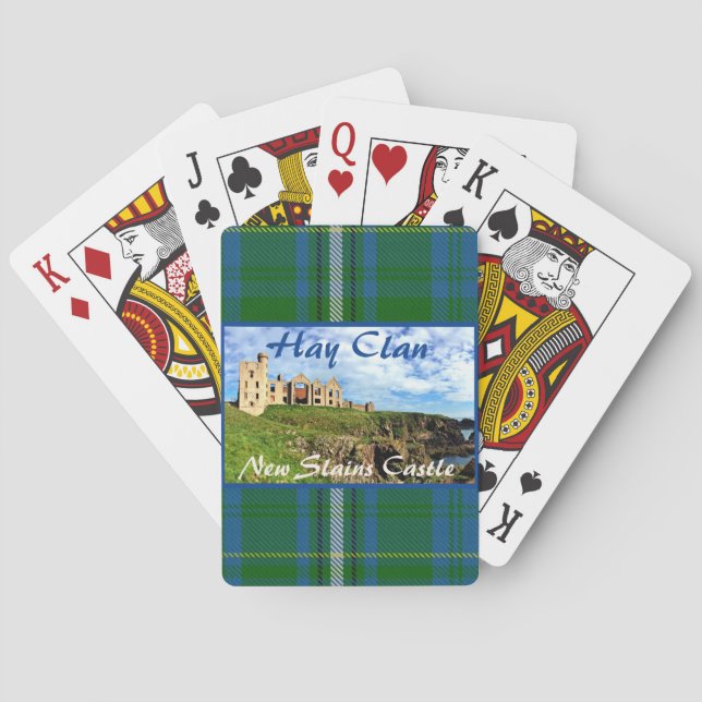 Scottish Hay Clan's Castle Tartan Playing Cards (Back)