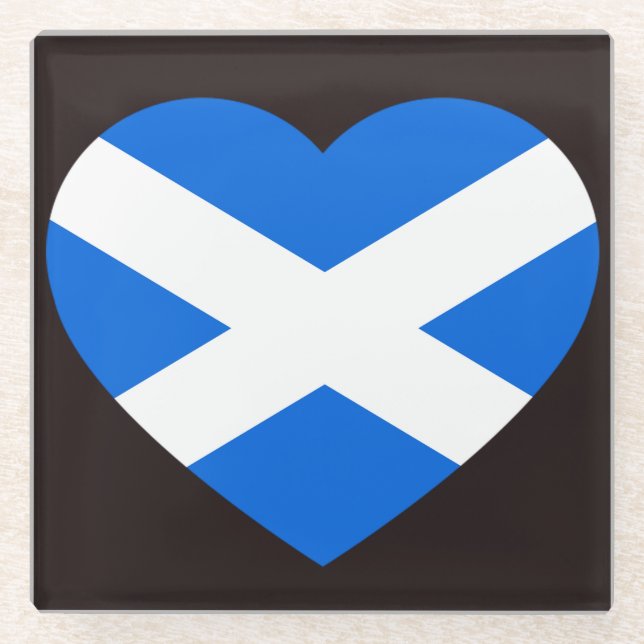 Scottish HeartFlag coastercnt Glass Coaster (Front)
