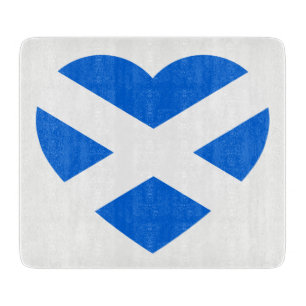 Scottish Heartflag on white cbcn Cutting Board