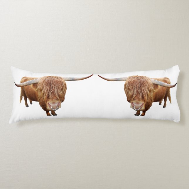 Scottish highland cattle body cushion (Front)