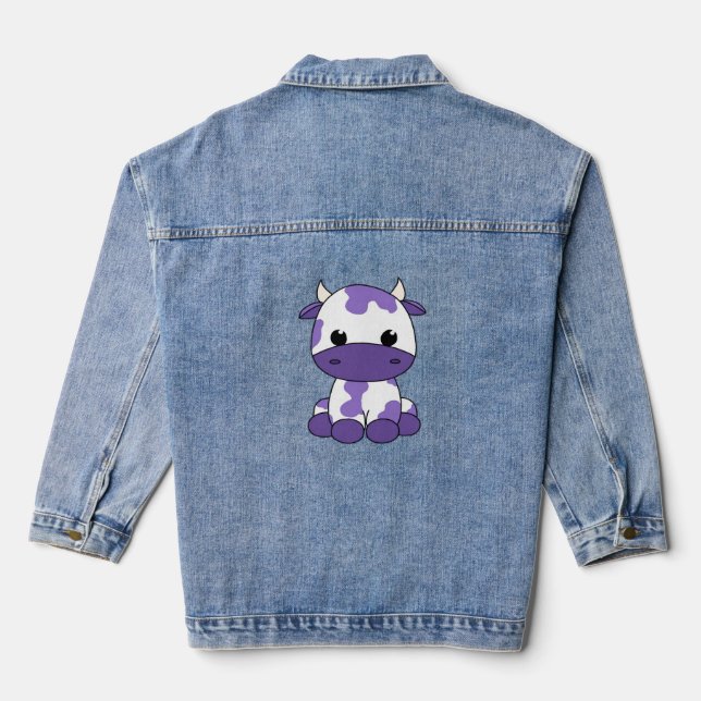Scottish highland cattle Classic T-Shirt Denim Jacket (Back)