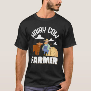 Scottish Highland Cattle Cow Breeder Longhorn Hair T-Shirt