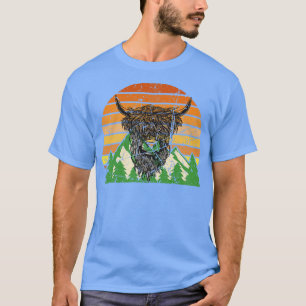 Scottish Highland Cattle Retro T-Shirt
