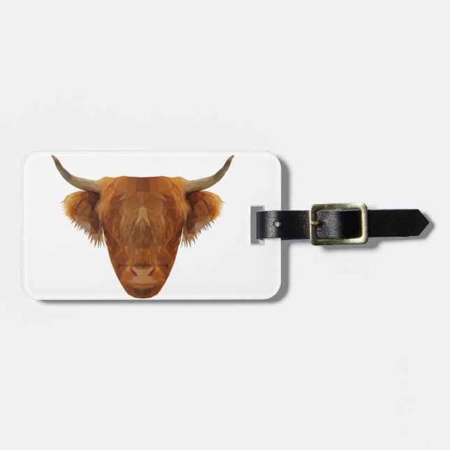 Scottish Highland Cattle Scotland Animal Cow Luggage Tag (Front Horizontal)