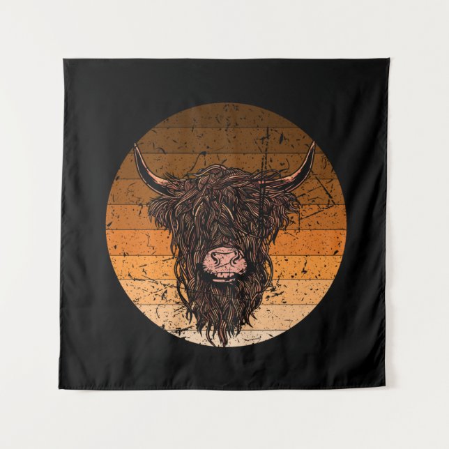 Scottish Highland Cattle Tapestry (Front)