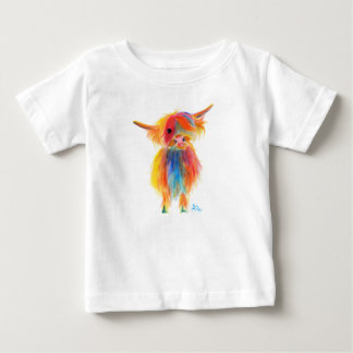Scottish Highland Cow ' ANGEL ' by Shirley MacArth Baby T-Shirt