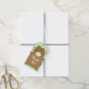 Scottish Highland Cow Baby Shower Gift Tags