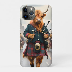 Scottish Highland Cow Bagpipe Parade, Case-Mate iPhone Case