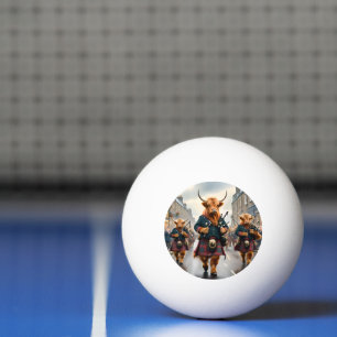 Scottish Highland Cow Bagpipe Parade, Ping Pong Ball