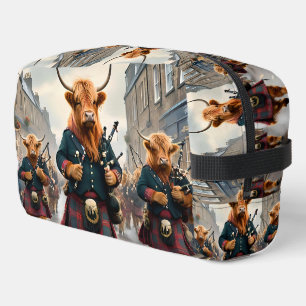 Scottish Highland Cow Bagpipe Parade, Toiletries  Dopp Kit
