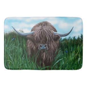 Scottish Highland Cow Bath Mat