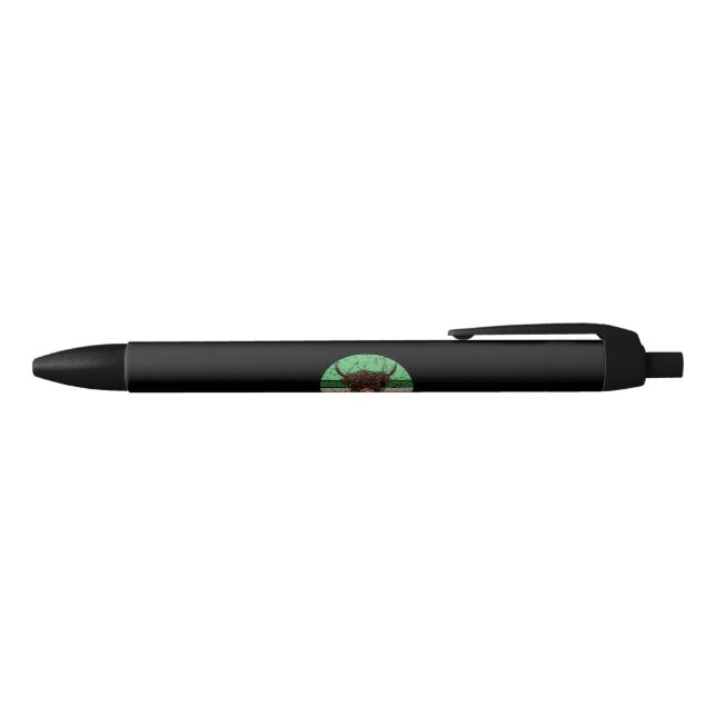 Scottish Highland Cow Black Ink Pen (Top)