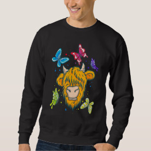 Scottish Highland Cow Cattle Cow Whisperer Farming Sweatshirt