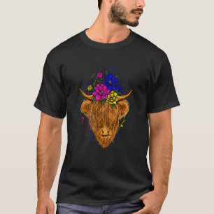 Scottish Highland Cow Cattle Cow Whisperer Farming T-Shirt