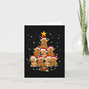 Scottish Highland Cow Christmas Tree Funny Cow Lov Card