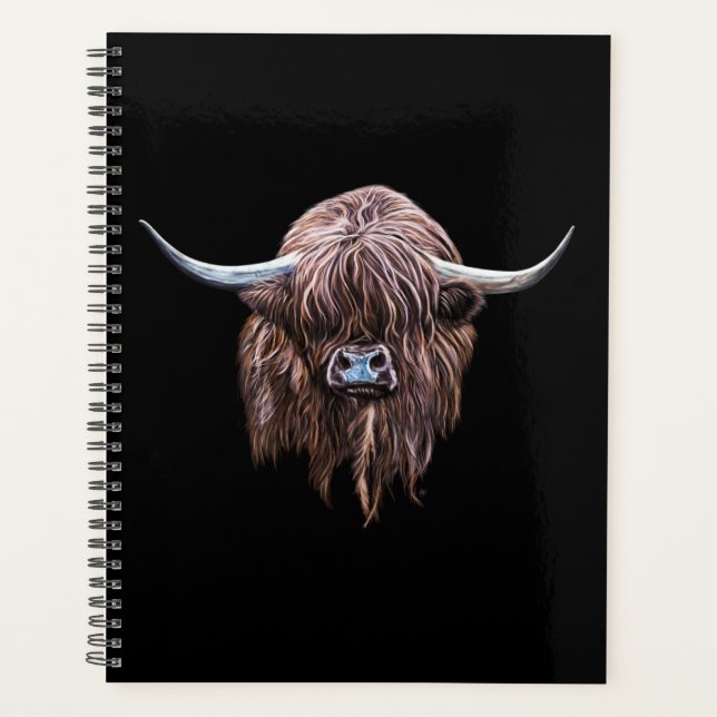 Scottish Highland Cow In Colour Planner (Front)