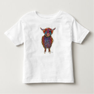Scottish Highland Cow ' MacDOUGHNUT ' by Shirley M Toddler T-Shirt