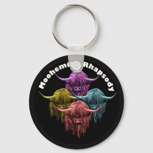 Scottish Highland Cow. Moohemian Rhapsody Key Ring