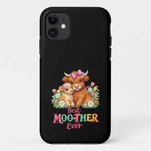 Scottish Highland Cow Mum Happy Mother's Day  Case-Mate iPhone Case