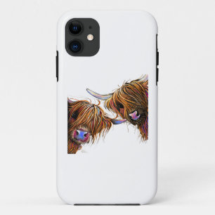 Scottish Highland Cow ‘ S&N’ by Shirley MacArthur Case-Mate iPhone Case
