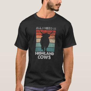 Scottish Highland Cow Scotland  Highlander Cattle T-Shirt