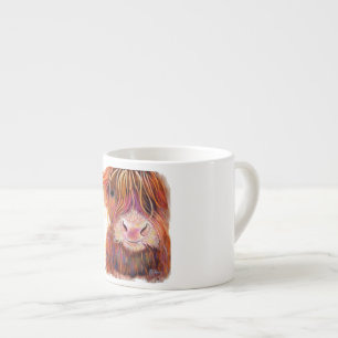 SCoTTiSH HigHLaND CoW ' THe KiD 2 ' by SHiRLeY Mac Espresso Cup