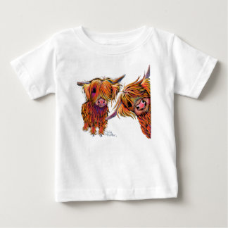 Scottish Highland Cows ‘ LoLLY & PoP ‘ Baby T-Shirt