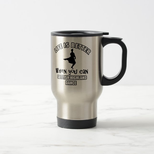 Scottish Highland dance Designs Travel Mug (Right)