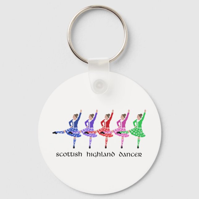 Scottish Highland Dance Line Key Ring (Front)