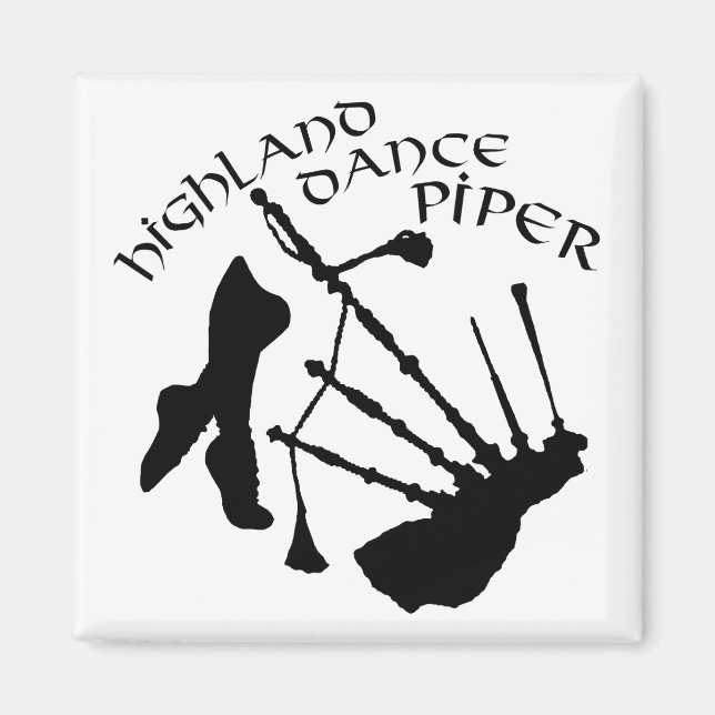 Scottish Highland Dance Piper Magnet (Front)