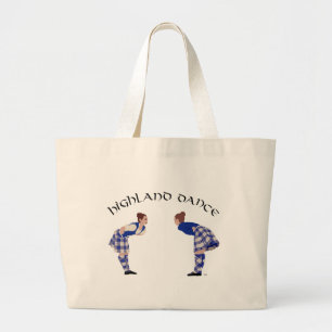 Scottish Highland Dance Reel Large Tote Bag