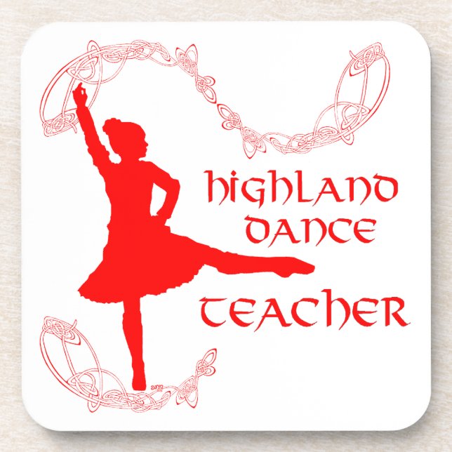 Scottish Highland Dance Teacher Coaster (Front)