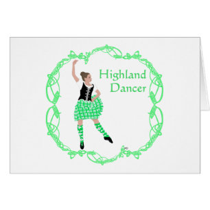Scottish Highland Dancer Celtic Knotwork Green