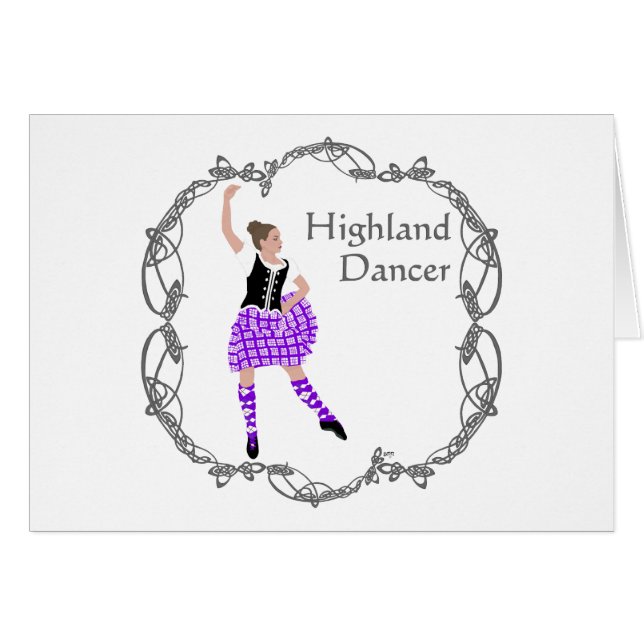 Scottish Highland Dancer Celtic Knotwork Purple (Front Horizontal)