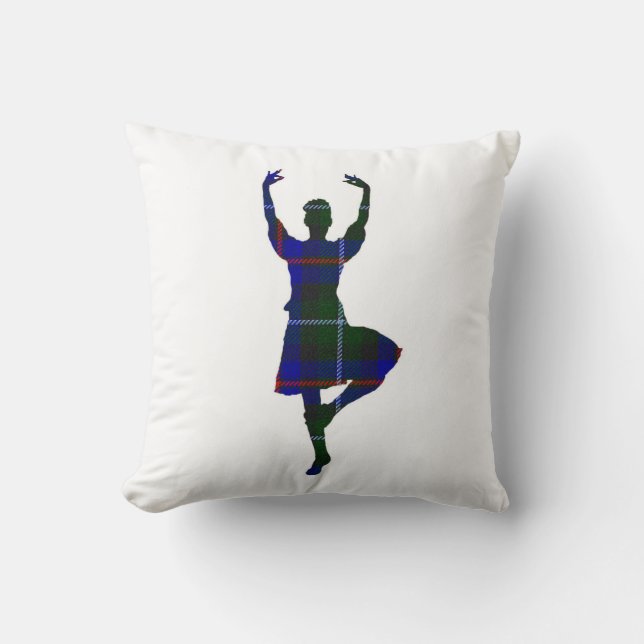 Scottish Highland Dancer double-sided Cushion (Front)
