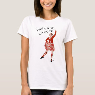 Scottish Highland Dancer in Red T-Shirt