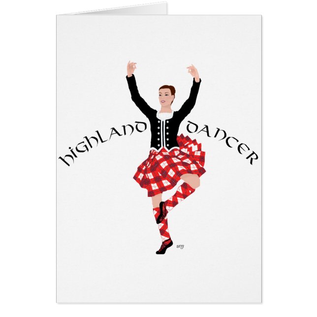 Scottish Highland Dancer Red and Black (Front)