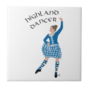 Scottish Highland Dancer - Teal Tile