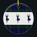 Scottish Highland Dancers double-sided Ceramic Tree Decoration<br><div class="desc">Scottish Highland Dancers</div>