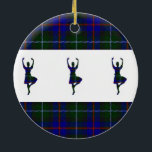 Scottish Highland Dancers double-sided Ceramic Tree Decoration<br><div class="desc">Scottish Highland Dancers</div>